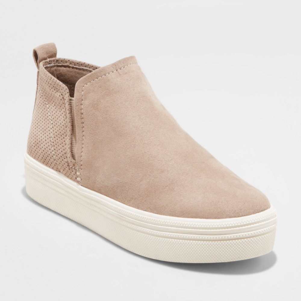 Women's Liz Microsuede High Top Sneakers tan